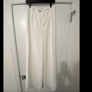 Worn 1 - High waisted wide leg pants - white/cream
